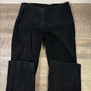 Venus Williams for Wilson’s Leather Black Patterned Suede Pants | Size 8